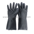 18mil schwarze Neopren-chemikalienbeständige Handschuhe