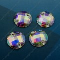 14mm 16mm Round Flat Back Coser piedras con agujeros