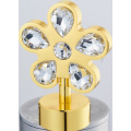 Cortina do Metal Rod Finial flor com cristal