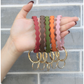 Wholesale Silicone Wrist Wavy Keychain Circle Bracelet