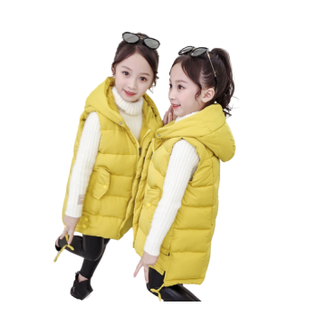 Girls Winter Thicken Warm Zip Up Sleeveless Vest