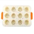 12 Cavities Silicone Cupcake Muffin Tray