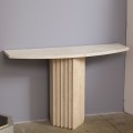 Living Room Beige Stone Console Tables