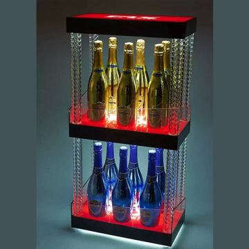 2-Tier LED Acryl Champagner Display Halter