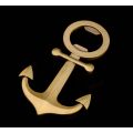 Antique Anchor Metal Gold Plated Bottle Opener (GZHY-BO-007)