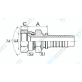 JIC FEME 74 CONE SEAT DOUBLE HEXAGON