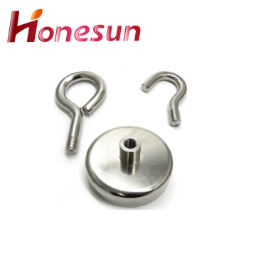 Permanent Neodymium Pot Magnet With Magnet Hook Fishing