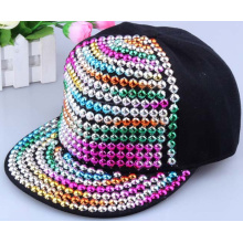 stylish diamond colorful cheap snapback cap custom rivet studed hip hop cap unisex flat brim Men baseball cap