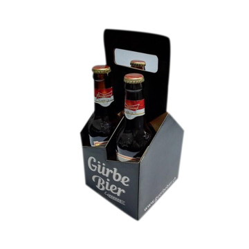 printed corrugated paper wine boxes, 4-bottle paper