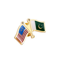 National Flag Pins, Brass Gold Plated Badges (GZHY-LP-026)