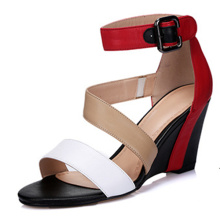 Neue Kollektion Fashion High Heels Frauen Wedge Sandalen (HS17-80)