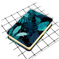 Custom leaf printing metal cover notebook