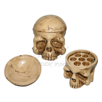 Mini Damar Skull Style Tattoo Ink Cup Holder With Top Lid 