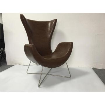 modern high-back sofa chair with metal legs microfiber