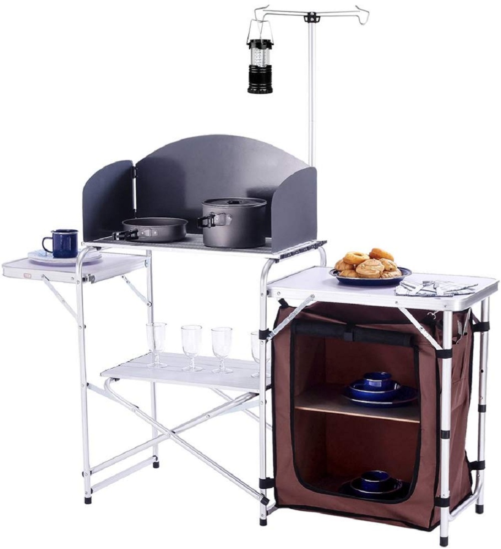 Outdoor Portable Cook Station Aluminum Camping Kitchen