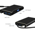 HUB USB 7-EN-1 Type-C VERS HDMI / 3USB3.0 / PD / VGA / LAN pour ordinateur portable