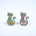 Felt sewing cat DIY brooch decoration kit