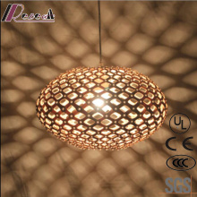 Individualidade e Moda Round Wood Hollow Pendant Lighting