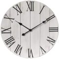 Horloge de quartz silencieuse de 24 pouces en bois