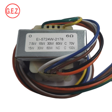 10W 15W 20w 6 ohm de linhas de áudio transformador