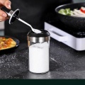 Clear Glass Seasoning Salt Bottle with Spoon Brush