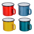 Wholesale custom logo printed steel metal enamel mug