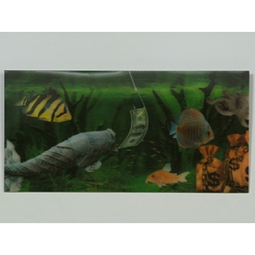 Novedad hermosa billetera plástico Lenticular 3D