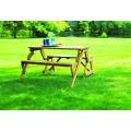 Garden Interchangeable Wooden Picnic Table