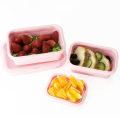 Silicone Food Storage Containers with Airtight Plastic Lids