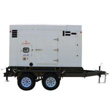 Low noise movable diesel trailer generator
