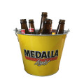 Stainless Galvanized Tin Ice Bucket With Bottle Opener