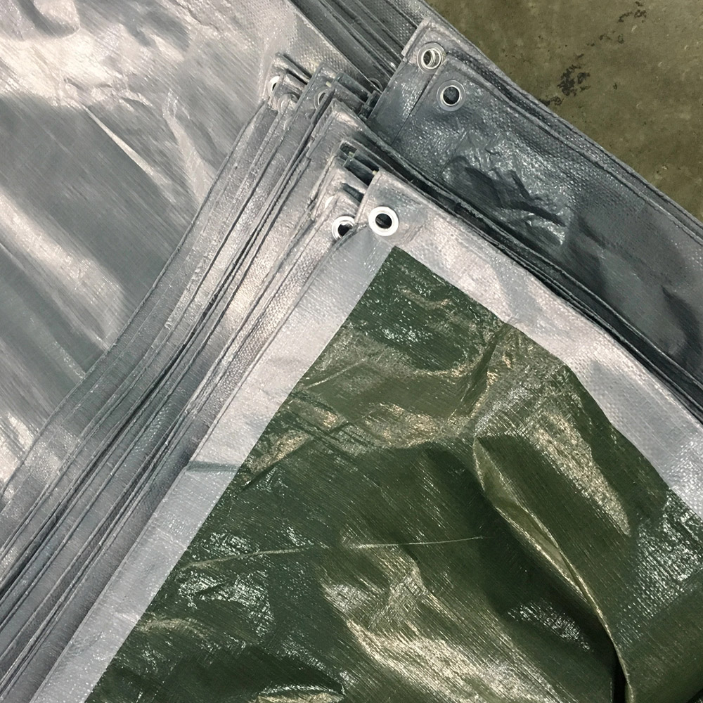 180gsm Olive Green Silver Heavy Duty Tarpaulin