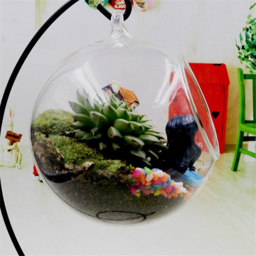 80MM hängender Teelichthalter Glaskugeln Terrarium Hochzeit Kerzenhalter Kerzenständer