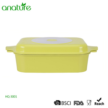 Die Casting Non Stick Aluminum Yellow Roaster