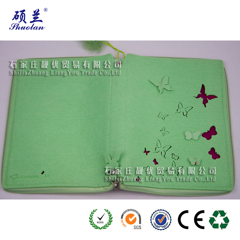 Green Felt Notebook Cover