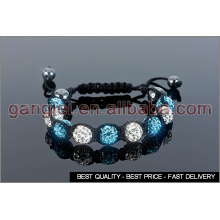 blue and white shamballa bracelets