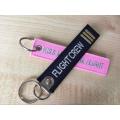 Remove before flight embroidery key ring