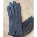 Black leather gloves fashion winter gloves