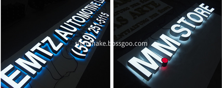 backlit letters