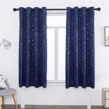 Star Foil Printed Bedroom Blackout Curtain