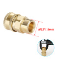 M22 Masculino 1/4 &quot;Adaptador/ conector de latón rápido femenino