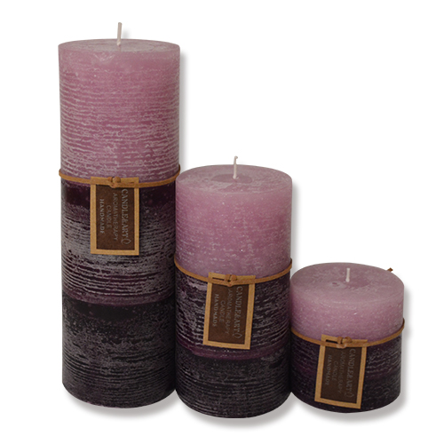 Colored pillar candle