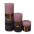 Multi-Colored decorative pillar candles