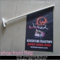 Custom Wall Mounted Shop Front Flags With Pole