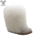 Fashion Sheepskin Wool Lining Fluffy Winter Boots Women