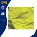 Amarelo Elasticated cintura Hi-Vis reforçada Kneepad calça impermeável