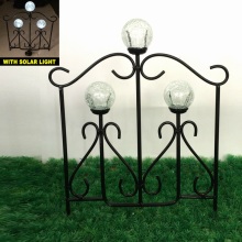 Bola de vidro Solar Light Linellae Metal Garden Fence Craft
