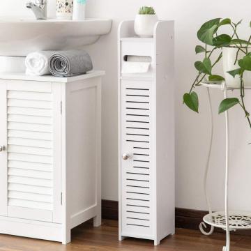 Narrow Corner Bathroom Storage Cabinets with Doors