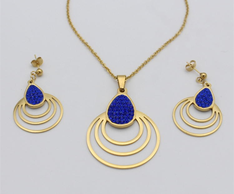 Ladies Necklace And Earring Crystal Jewelry sets