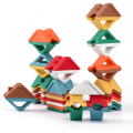 7-PCS Silicone Stacking Nesting Triangle Toys Stacker Blocks